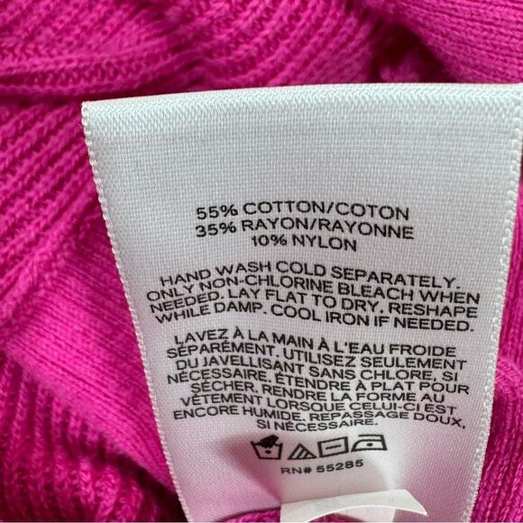 Express Drop Shoulder Circle Hem Oversized Tunic Sweater Pink Small - Picture 11 of 13